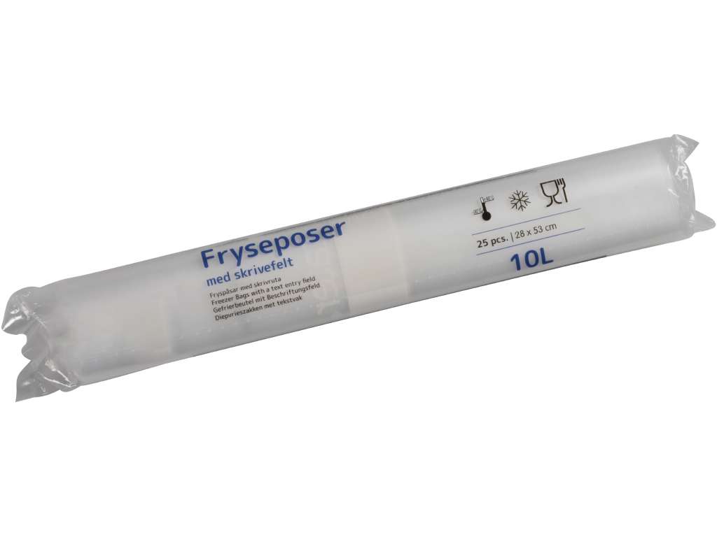 Frysepose 10 liter 28 x 53 25 ruller á 25 poser