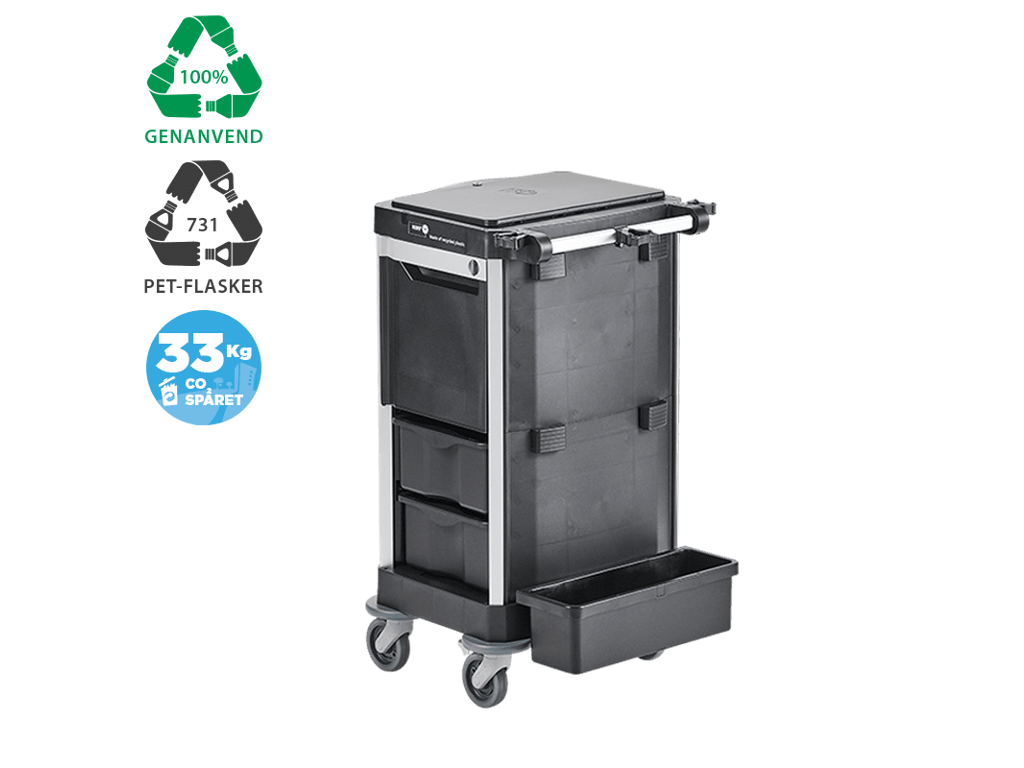 Rengøringsvogn i genbrugsplast  - Small