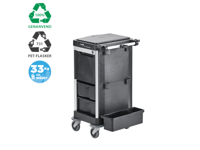 Rengøringsvogn i genbrugsplast  - Small