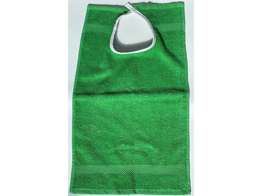 Hagesmæk frotté med tryklås LEGOGRØN 30x50cm