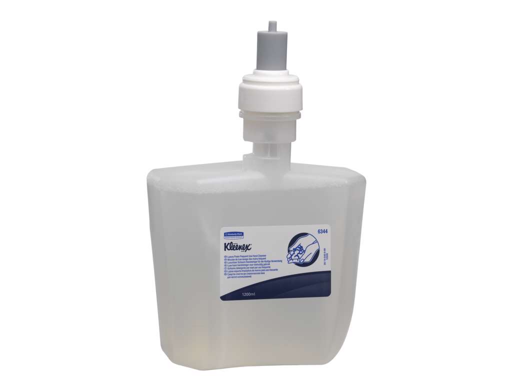 Skumsæbe uden parfume, 4 x 1,2 liter, berøringsfri, pH 5,0–6,0, EU-Blomsten