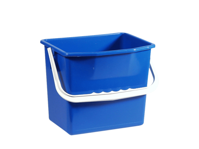 Firkantet spand BLÅ 6 liter