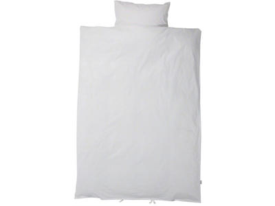 Sengesæt,junior 100x140cm Hjerter, hvid satin