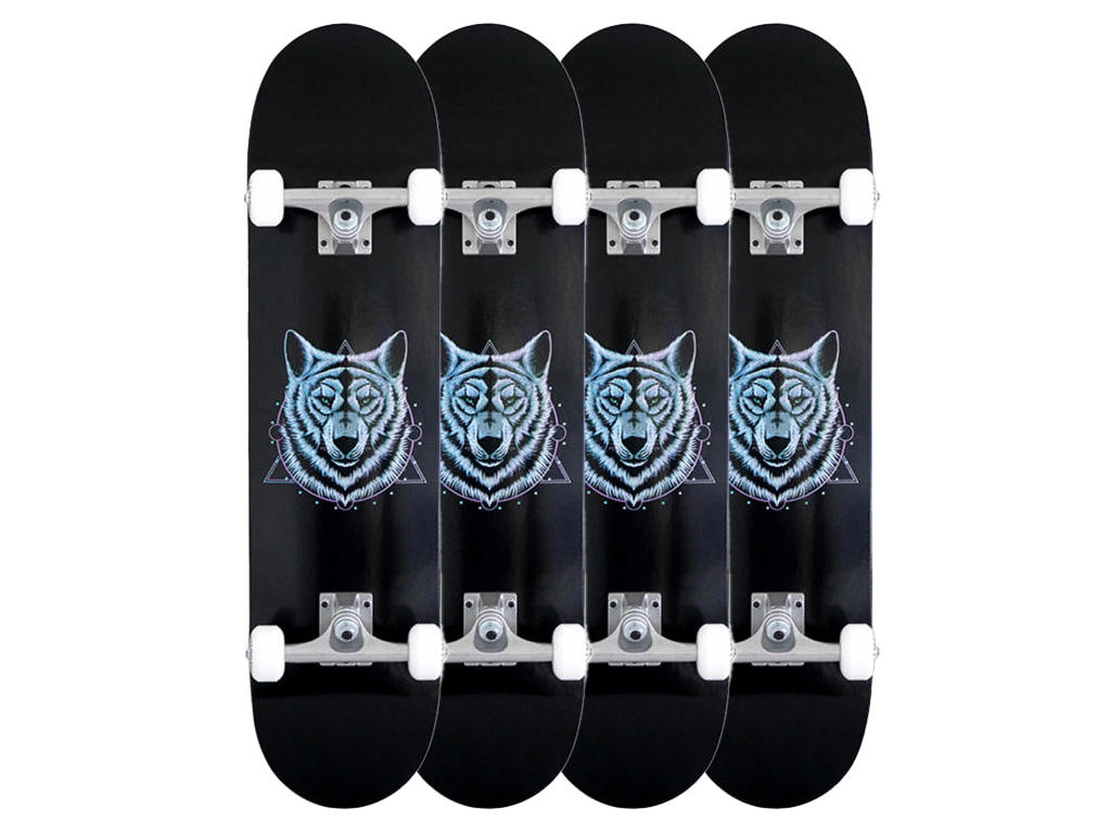 Skateboard 7,25"x29,2" Wolf 4 stk.
