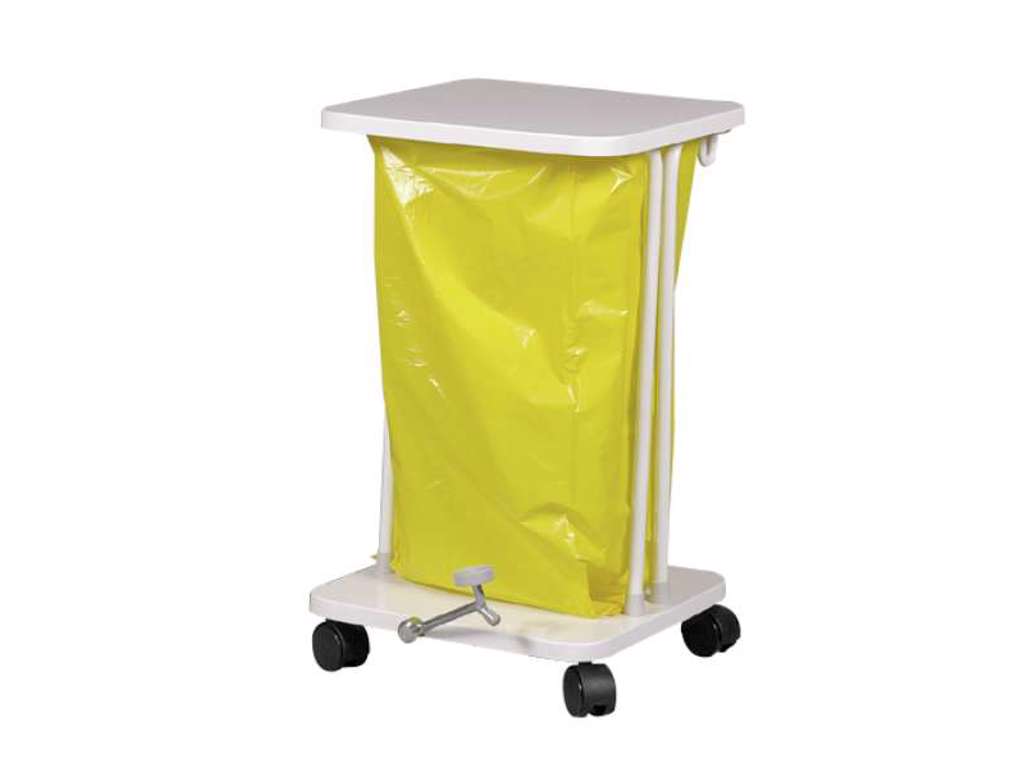 Affaldsstativ med hjul og pedal 40 liter
