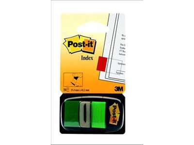 Post-it Index GRØN 25 x 43 mm 12 à 50 stk.