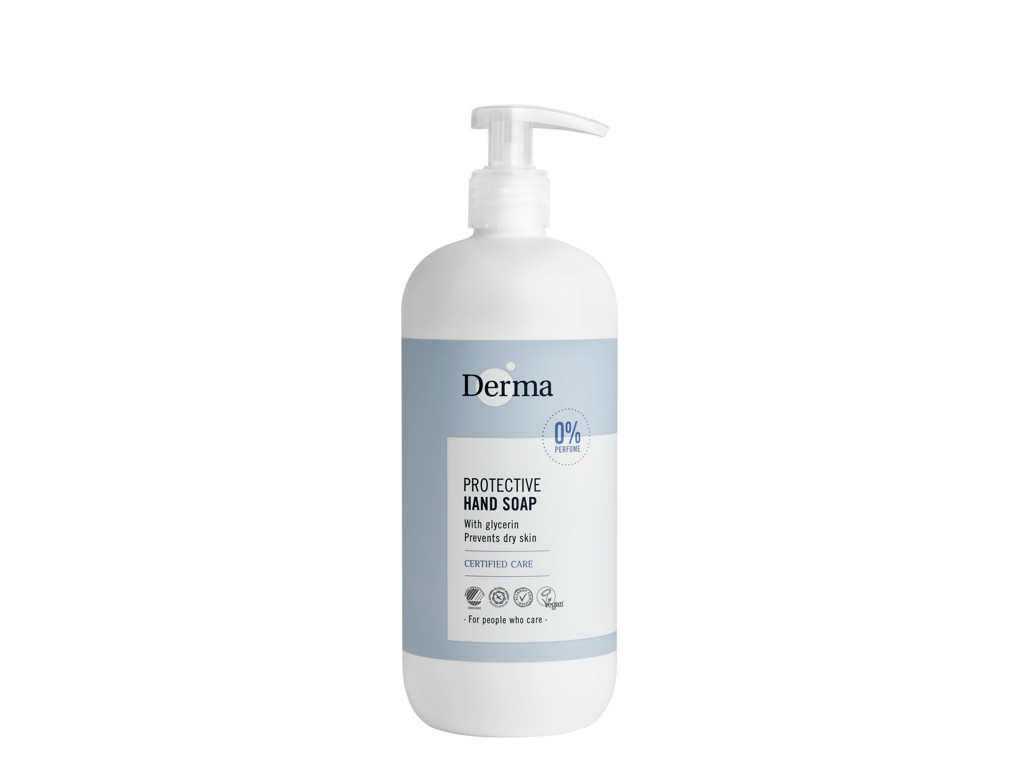 Derma flydende håndsæbe uden parfume 6x500ml