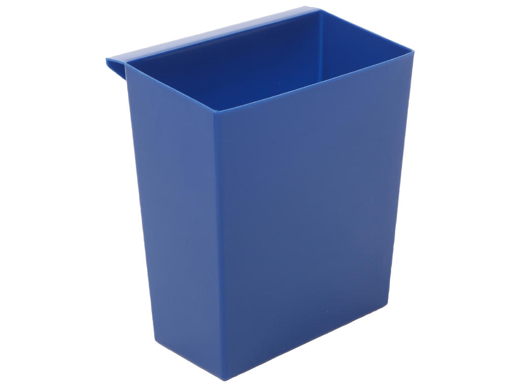 Indsats 9,5lt til papirkurv plast firk. Blå 24x15cm