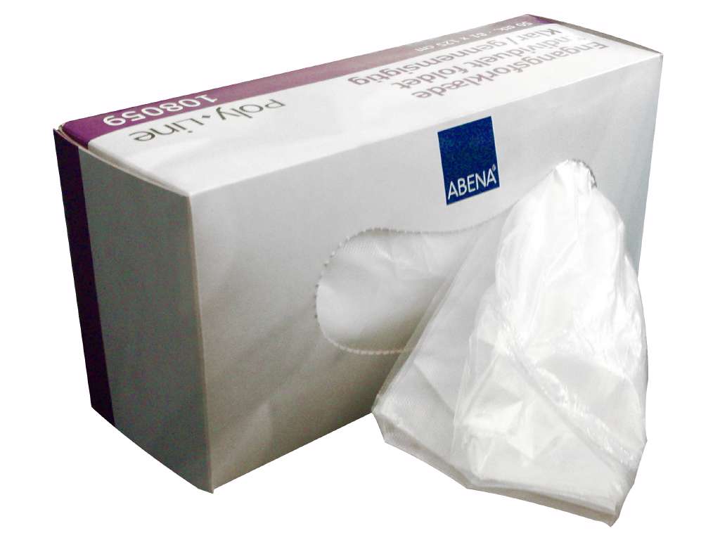 Engangsforklæde, 125x81cm, 25 MY, 100 stk., transparent