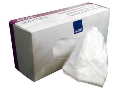 Engangsforklæde, 125x81cm, 25 MY, 100 stk., transparent