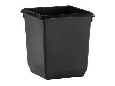 Papirkurv plast firk. 21 lt. Sort 28x28 H31cm (c)
