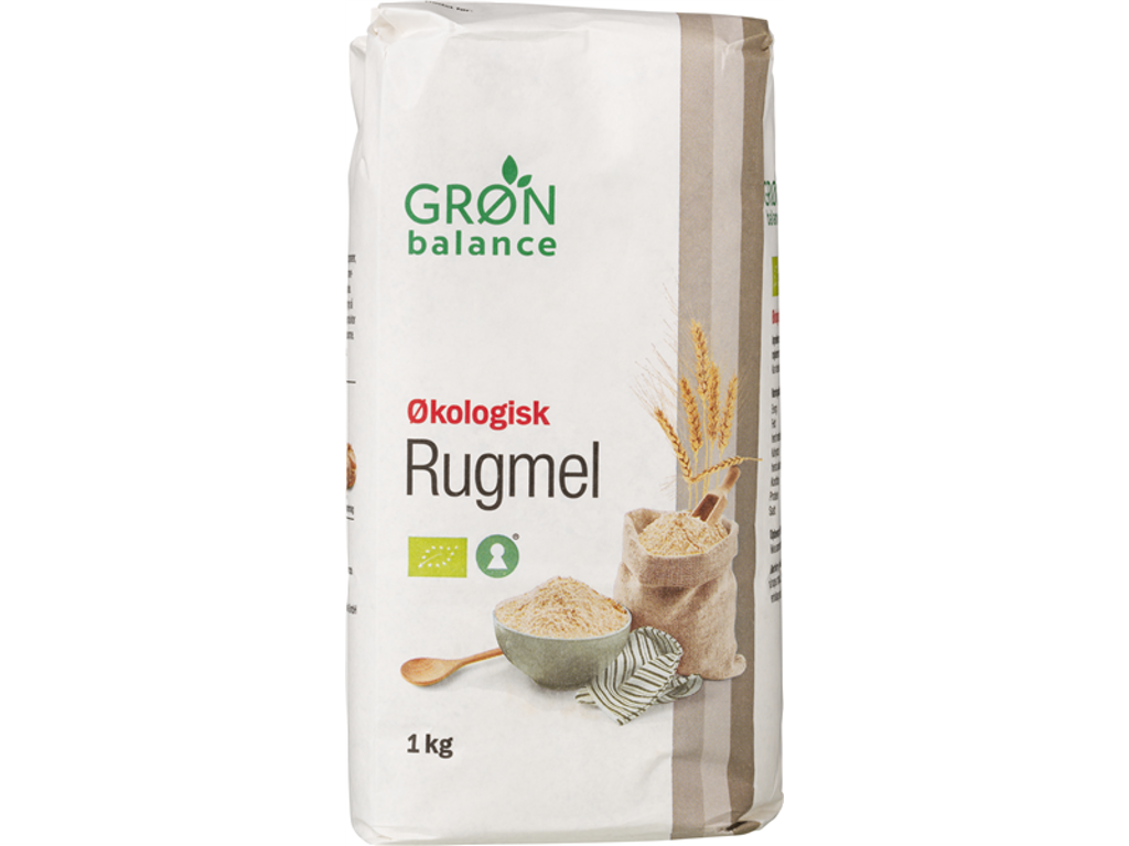 Økologisk rugmel 6 x 2 kg