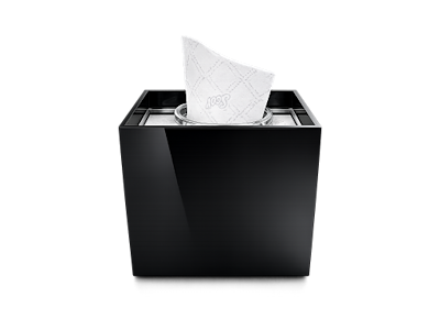 Dispenser til bord, næsepapir, sort plexi, 13,5 × 10 × 12 cm