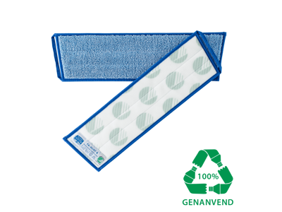 Fladmopgarn i microfiber til fremfører med velcro 40 cm  Blå