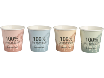 Papbægre 12cl Ø9cm 1000stk KOMPOSTERBAR
