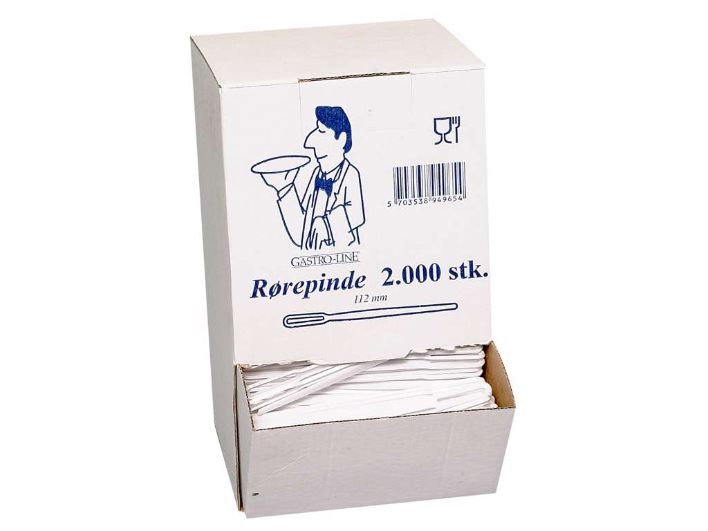 Rørepind i plast 11 cm á 2000 stk.