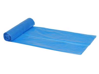 Plastaffaldssæk, blå, 55 x 103 cm, 60 liter, 20 ruller á 10 stk., 200 stk. i alt