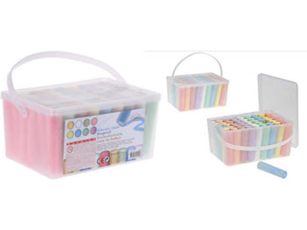 Gadekridt Jumbo assorterede farver 8 kasser á 54 stk.