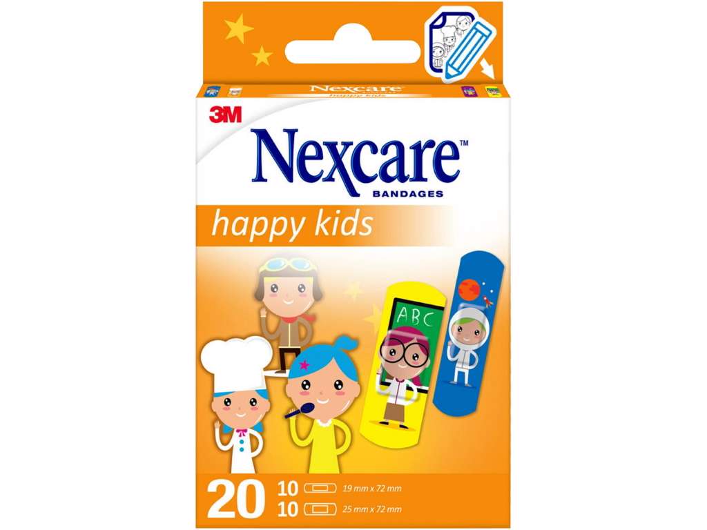 Hæfteplaster strips Happy Kids 12x20stk