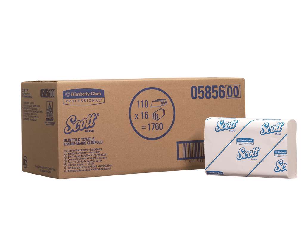 Håndklædeark Slimfold Airflex 16 x 110 ark