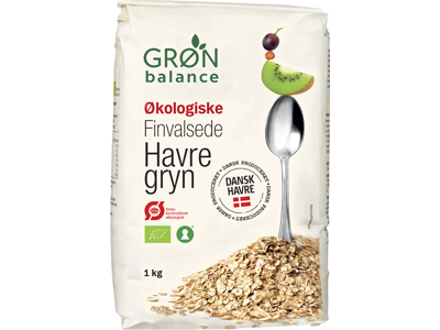 Grøn balance økologiske finvalsede havregryn 6 x 1 kg