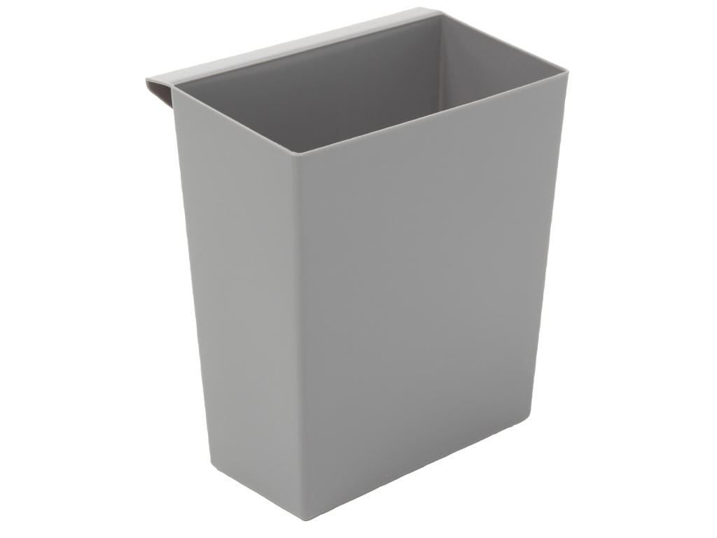 Indsats 9,5lt til papirkurv plast firk. Grå 24x15cm