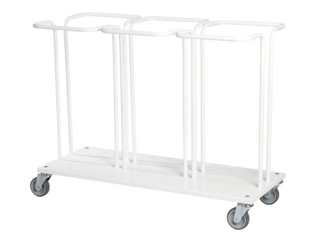 Affaldsstativ/hjul 3x60 lt