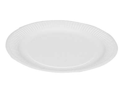 Flad  ubehandlet paptallerken 23 cm á 100 stk.