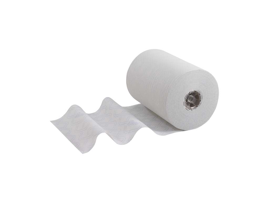 Håndklæderulle Scott Slimroll, 1-lags, 20 cm x 165 meter, 6 ruller, hvid