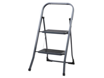 Trappestige 2 trin stål B45cm Grå