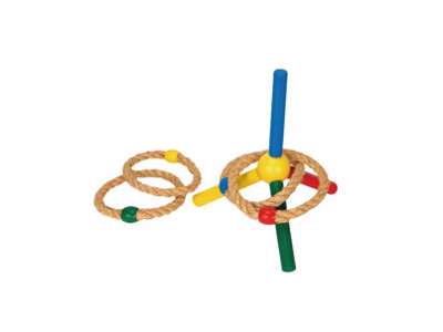 Ringspil træ med 4 ringe