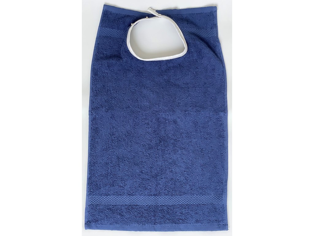 Hagesmæk frotté med tryklås MARINEBLÅ 
