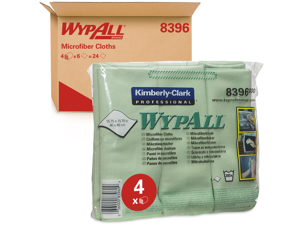 Microfiber-klud,KC 8396 4x6stkGRØN