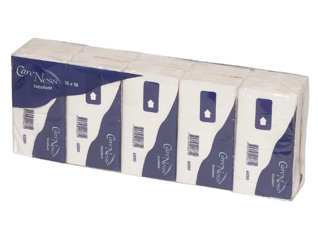 Papirlommetørklæde á 100 30 pakker.