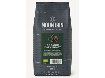 Kaffe Mountain Økologisk 6x1kg Helbønne Dark Roast