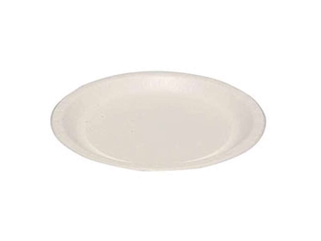 Plastbelagt flad paptallerken 23 cm á 500 stk.