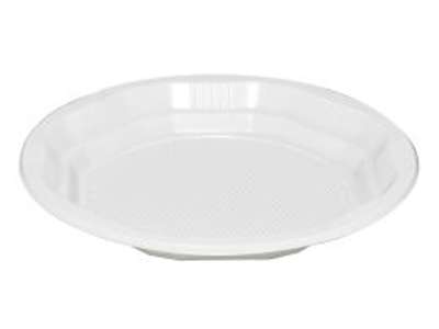 Flad engangstallerken PLAST 22 cm á 650 stk.