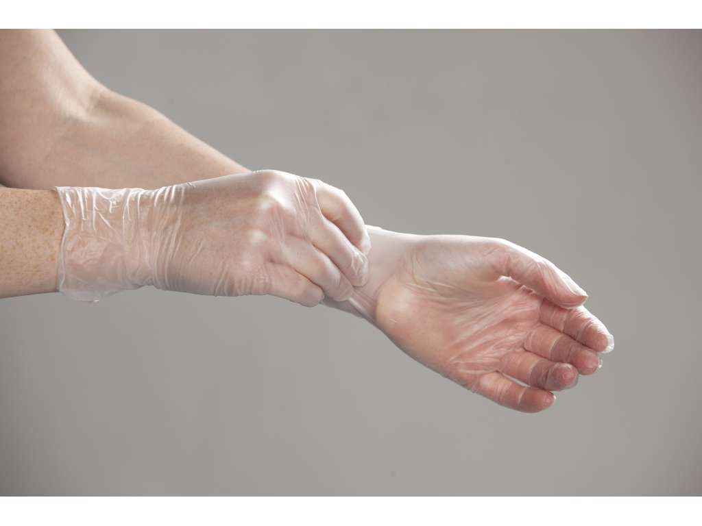 Pudderfri vinylhandske X-LARGE 100 stk.