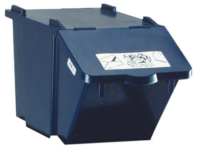 Affaldsspand, 45l,Blå plast, stabelbar til kildesortering H32 B32 D57cm