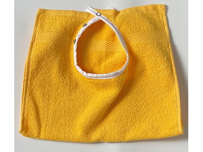 Hagesmæk frotté med tryklås GUL 30x50cm