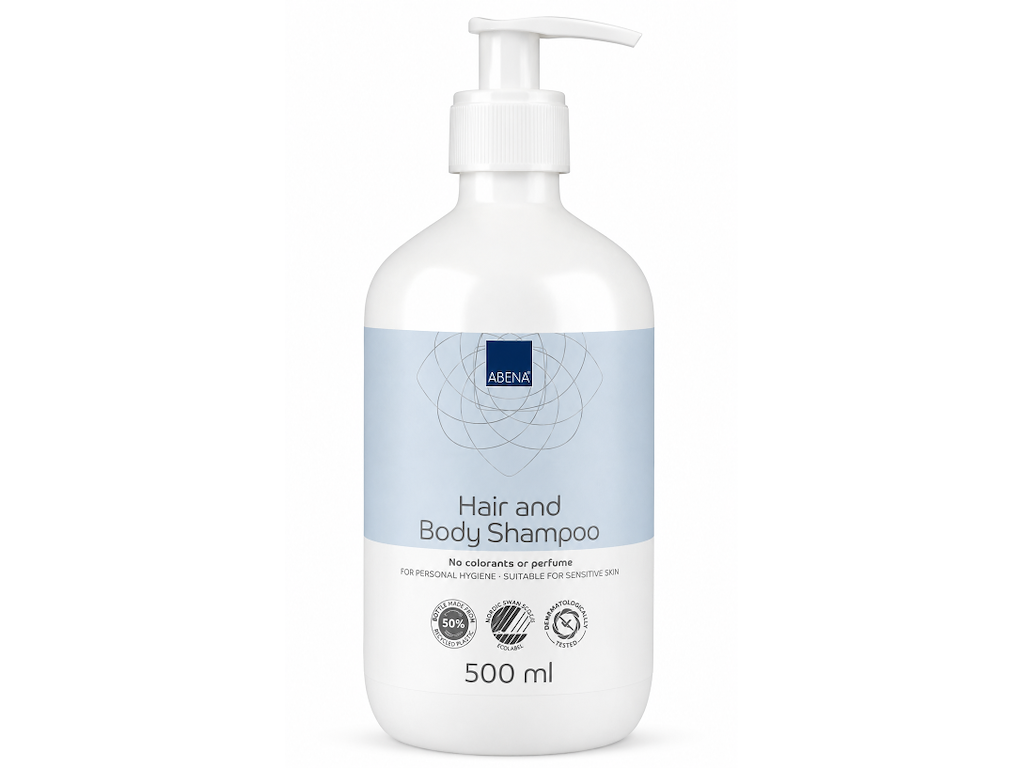 Hår- og bodyshampoo 6x500ml uden farve og parfume