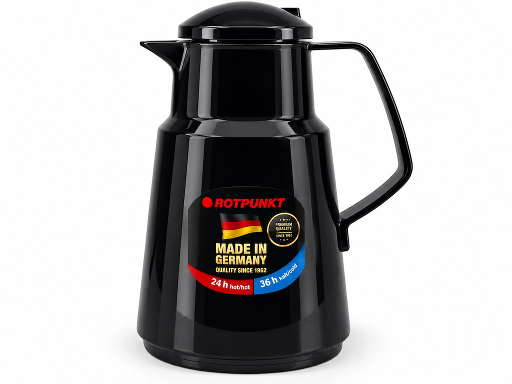 Termokande til kaffe og the 1 lt. høj SORT
