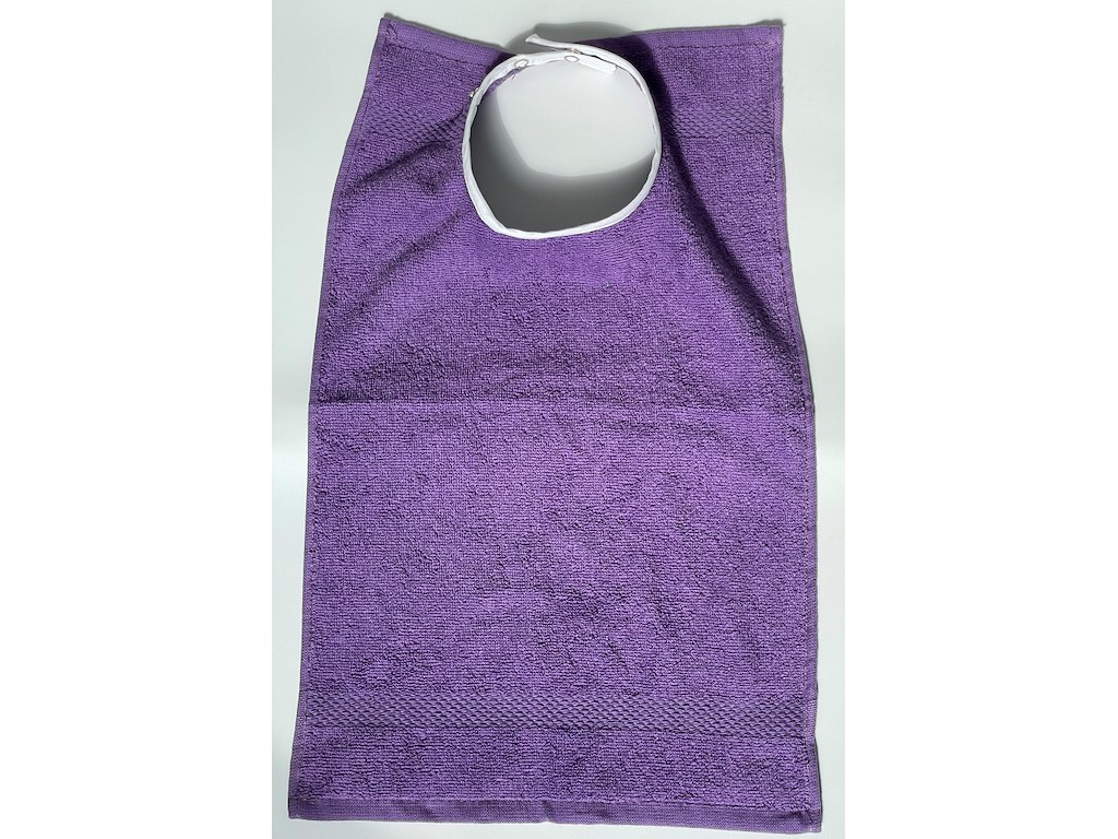 Hagesmæk frotté med tryklås LILLA 30x50cm