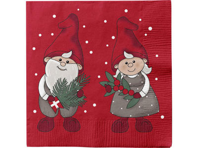 Serviet Jul 33 x 33 cm 3-lag 12 x 20 stk.