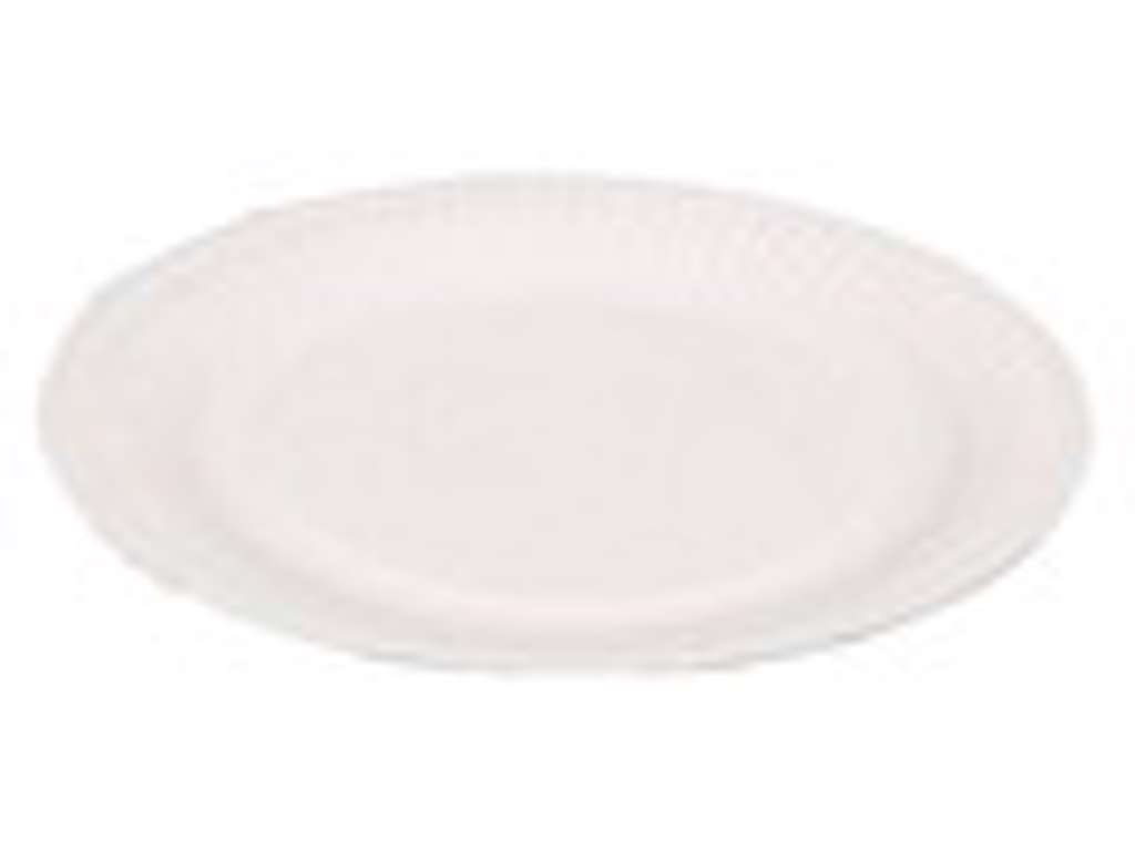 Flad paptallerken ubehandlet 18 cm á 200 stk.