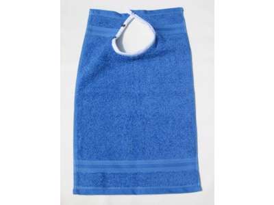 Hagesmæk frotté med tryklås BLÅ 30x50cm