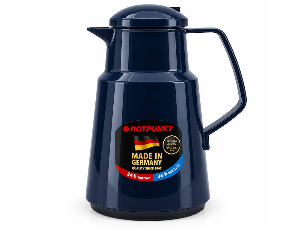 Termokande t.kaffe/the 1 lt. høj BLÅ