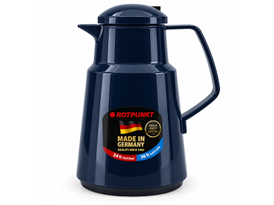 Termokande t.kaffe/the 1 lt. høj BLÅ